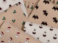 Gift Wrap - Printed Kraft Paper Gift Wrap Pack 1 Roll - 2M - Bio-Glitter Scottie Dog