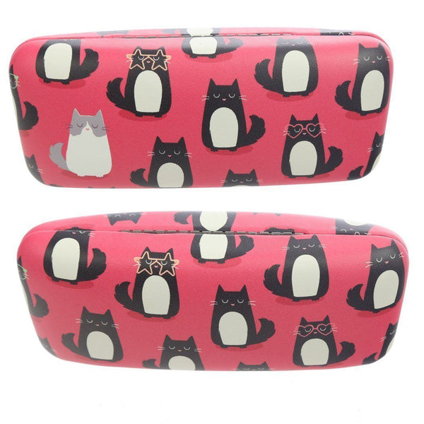 Glasses Case - Fun Glasses Case - Sunglasses Case - Feline Fine Cat Design