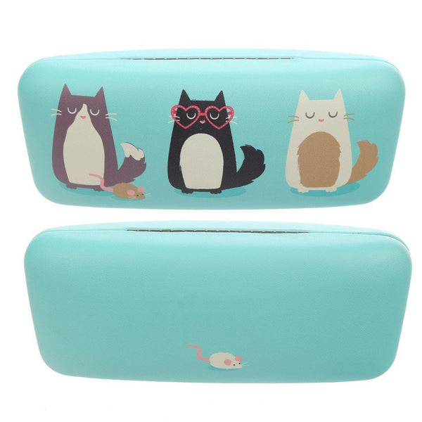 Glasses Case - Fun Glasses Case - Sunglasses Case - Feline Fine Cat Design