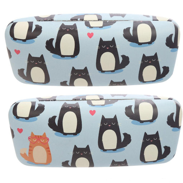 Glasses Case - Fun Glasses Case - Sunglasses Case - Feline Fine Cat Design