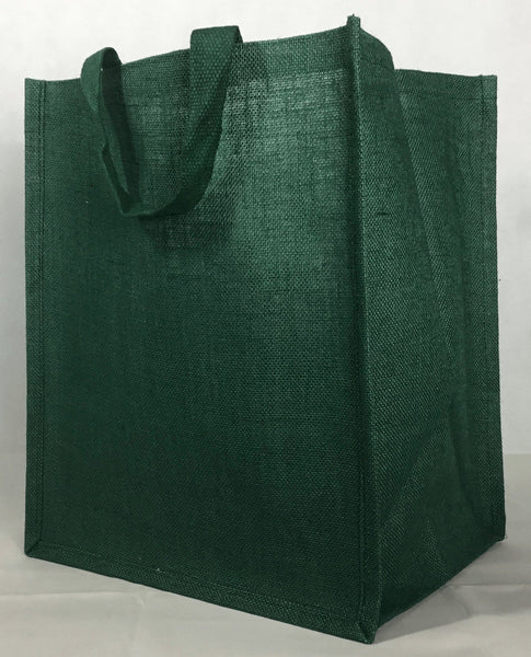 Tote Bag - Large Green Shopper Bag - Jute Tote