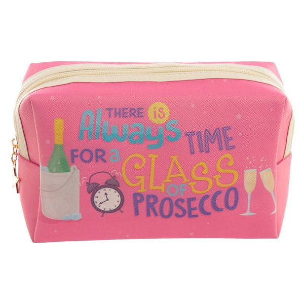 Wash Bag - Handy PVC Make Up Toilette Wash Bag - Prosecco Slogan